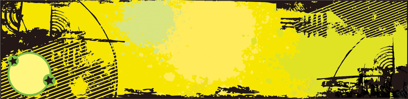 黄色复古风格潮流banner背景背景