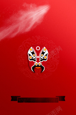 红色中国风元素海报背景素材背景