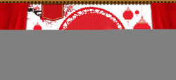 电商北京春节大气简约红色淘宝海报背景高清图片