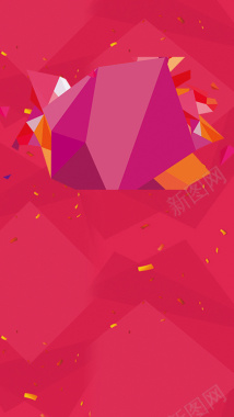 水晶红色淘宝天猫促销h5素材背景背景