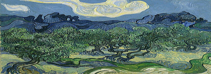 梵高笔下橄榄树jpg设计背景_88icon https://88icon.com 绿色 橄榄树 天空 云朵 海报banner 卡通 童趣 手绘