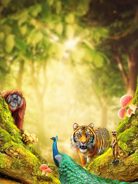 世界森林日节日创意公益海报背景素材背景