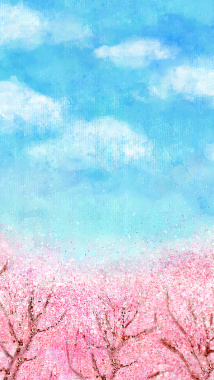 手绘樱花节樱花海报背景免费下载背景
