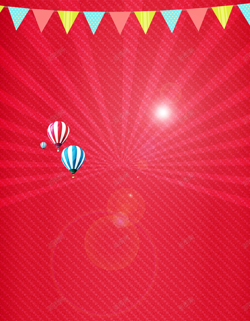 红色城市热气球背景psd设计背景_88icon https://88icon.com 红色 城市 热气球 彩旗 光芒 H5 温暖 狂欢 h5 激情