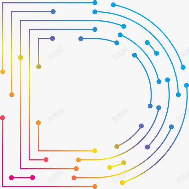 科技渐变字母Dpng免抠素材_88icon https://88icon.com 科技 D 字母 渐变