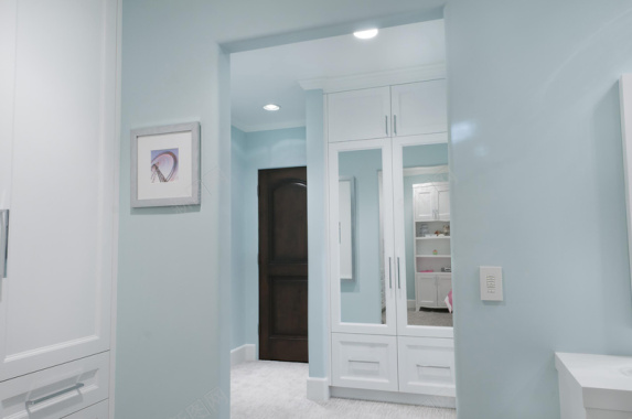 现代家居室内装潢浅蓝墙壁背景素材背景