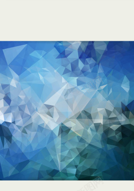 蓝色晶体几何组合封面设计背景背景