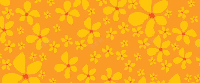 自然橙色系花朵图案eps设计背景_88icon https://88icon.com 海报banner 图案 底纹 橙色 花朵 质感 纹理
