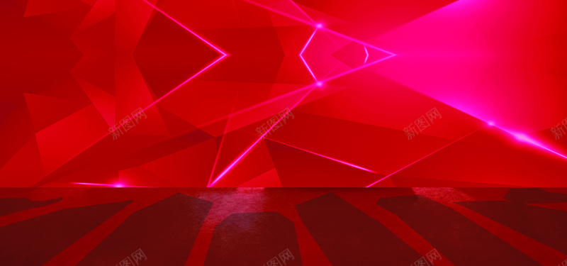 几何抽象红色背景图背景