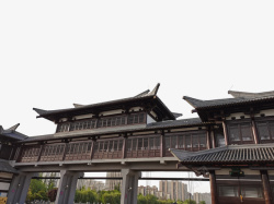 仿古建筑画册丰县的闸坝桥高清图片