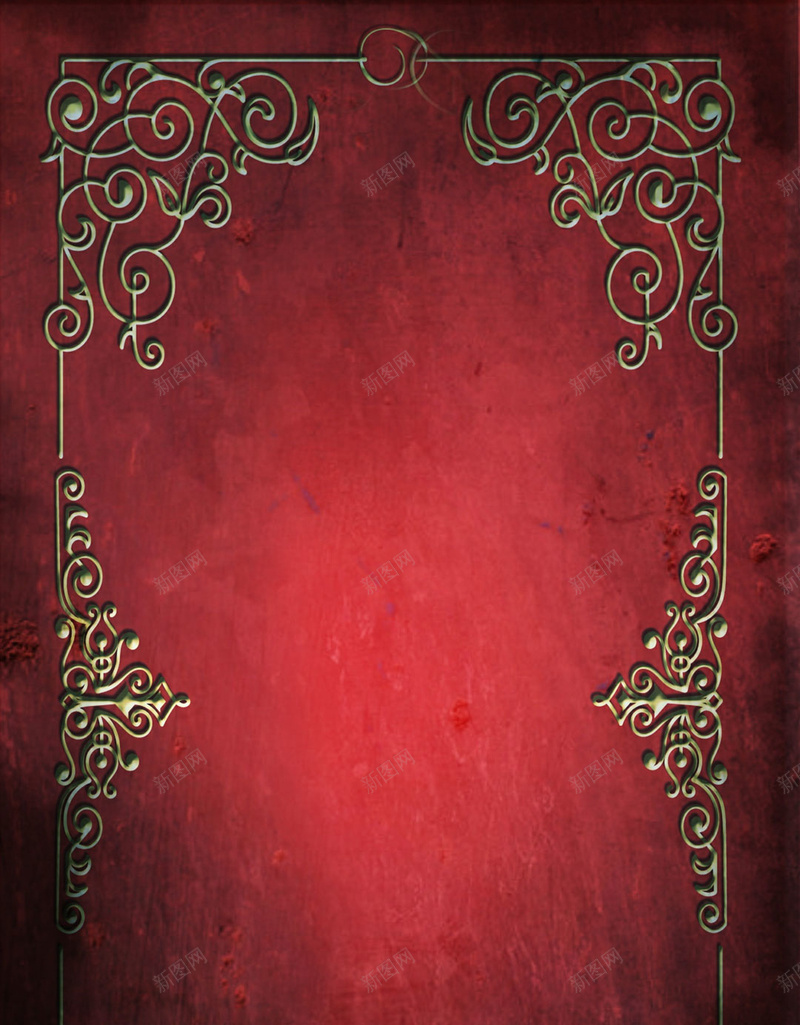 复古红色底纹金色边框H5背景素材jpg设计背景_88icon https://88icon.com 复古边框 边框金色 金色边框 复古 红色 H5背景 复古底纹 其他
