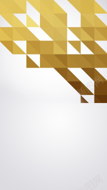 金色的几何立体H5背景背景