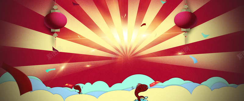 新年背景素材psd设计背景_88icon https://88icon.com 猴年新春 春节海报 新春节日 花朵 灯笼 新年素材提前疯狂 banner 中式传统风格 海报banner 春节 过年 扁平 渐变 几何