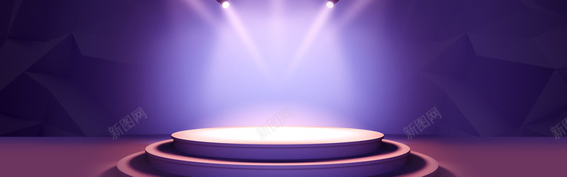 科幻梦幻蓝色背景舞台装饰背景