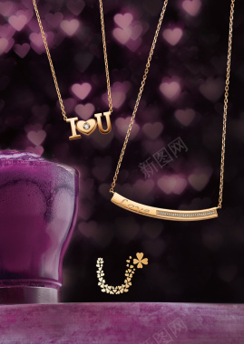 梦幻珠宝紫色背景素材背景