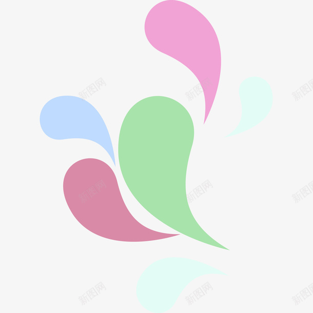 彩色水滴装饰图png免抠素材_88icon https://88icon.com 彩色水滴 水滴 水滴装饰图 彩色装饰图