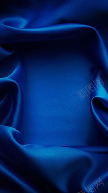 蓝色光滑丝绸布料h5背景图背景