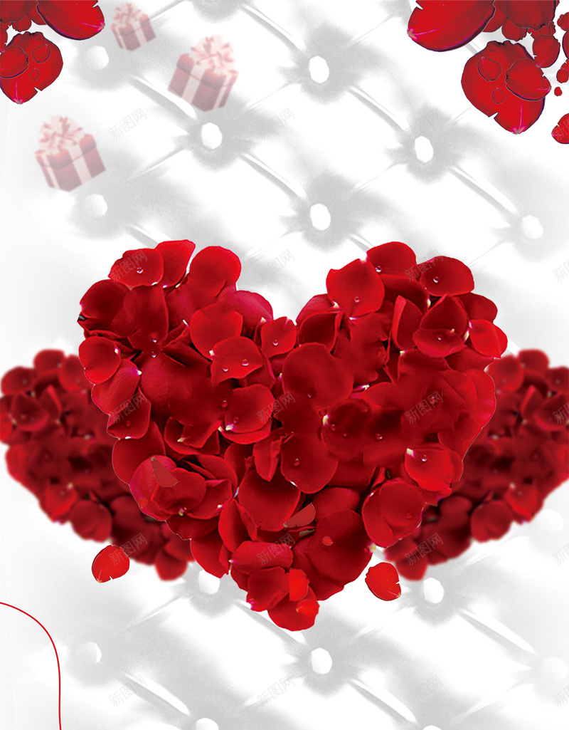 红色浪漫情人节玫瑰花瓣H5背景psd设计背景_88icon https://88icon.com 红色背景 情人节 玫瑰花 浪漫 花瓣 心形 桃心 礼物 礼盒 H5 背景素材 红色玫瑰