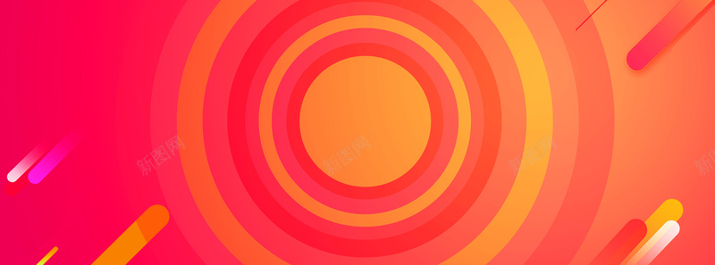 618年中大促几何剪影渐变橙色背景背景
