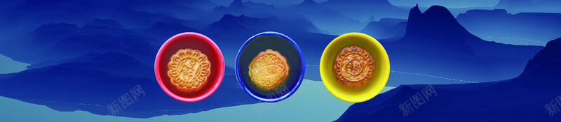简约中国风中秋节广告psd设计背景_88icon https://88icon.com 中国风 中秋节 广告 月饼 简约 月亮 线条 花瓣 远山 祥云