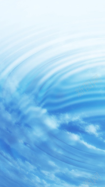 蓝天白云水纹H5背景素材背景