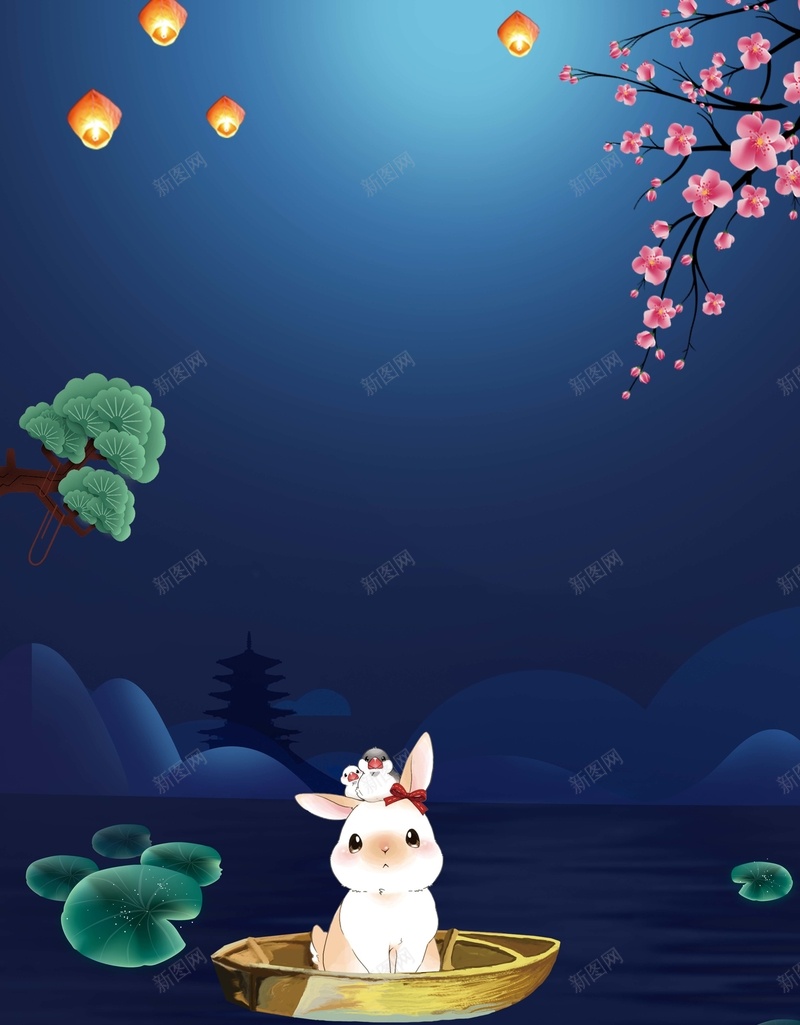 情满中秋团团圆圆海报背景素材psd设计背景_88icon https://88icon.com 中秋佳节 团团圆圆 情满中秋 兔子 荷叶 团圆节 梅花 商场促销 超市 月饼促销 天灯