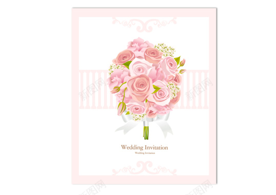 婚礼情人节贺卡封面设计矢量素材背景