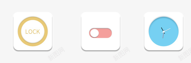 浮雕迷你小闹钟psd免抠素材_88icon https://88icon.com 浮雕图标 迷你闹钟 迷你按键 3D图标