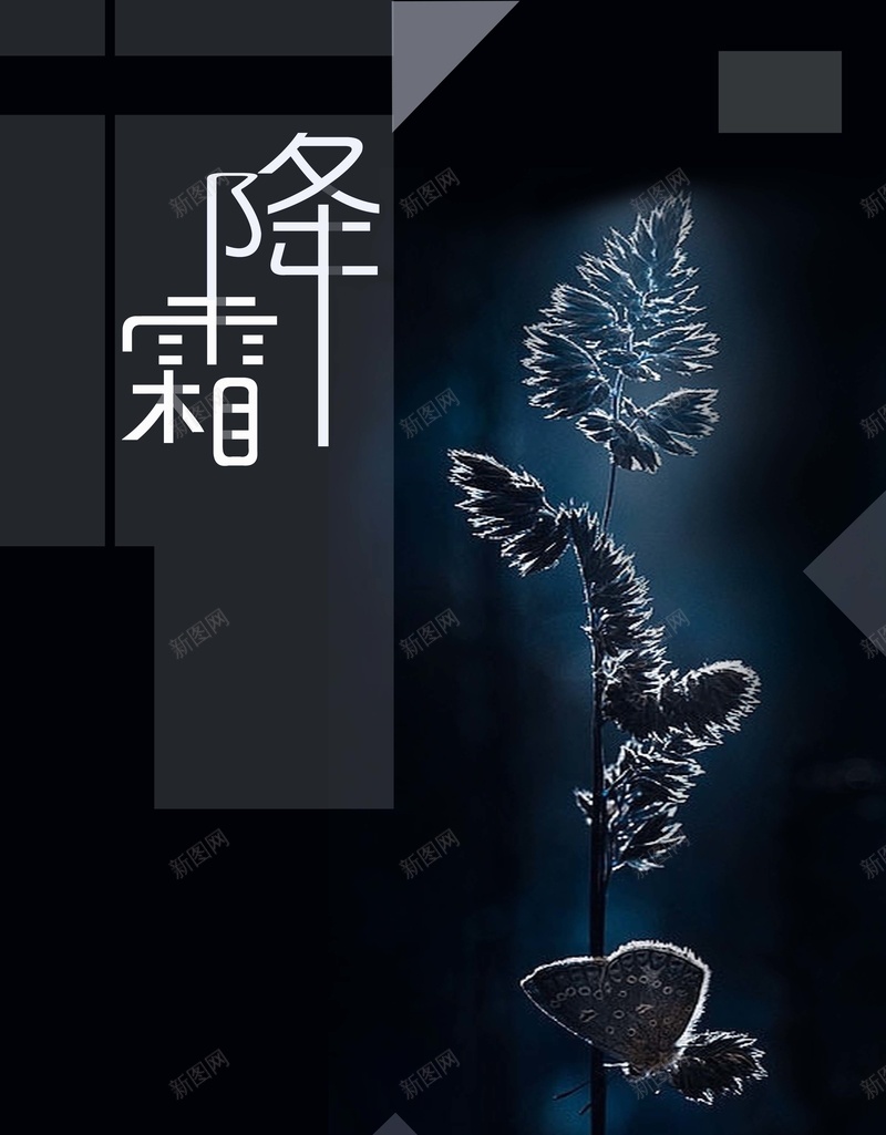 简约创意霜降节气海报背景jpg设计背景_88icon https://88icon.com 二十四节气 创意字体 现代简约 唯美 简洁 霜降 小清新 几何 传统农历节日 海报设计 微信问候