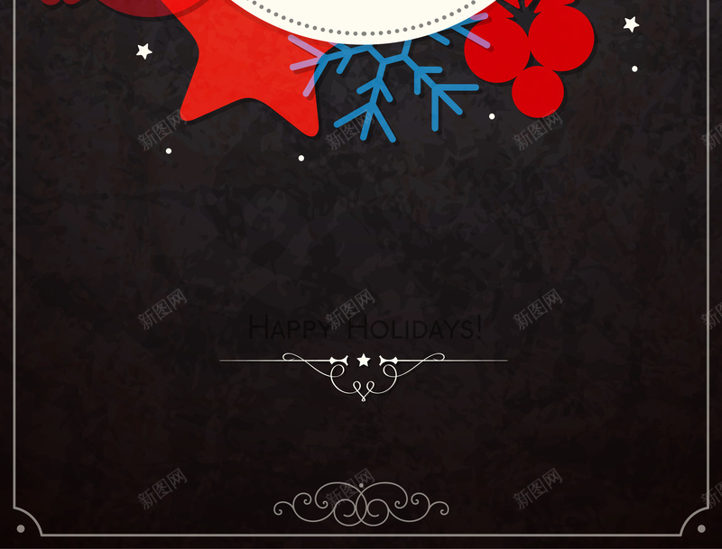 黑色圣诞装饰菜单背景素材eps设计背景_88icon https://88icon.com 圣诞元素 彩色 菜单 装饰 黑色 矢量背景 开心