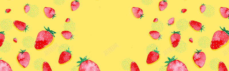 手绘草莓唯美背景jpg设计背景_88icon https://88icon.com 唯美 手绘 背景 草莓 黄色 海报banner 卡通 童趣