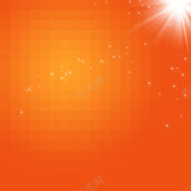 橙色多边形星光背景背景