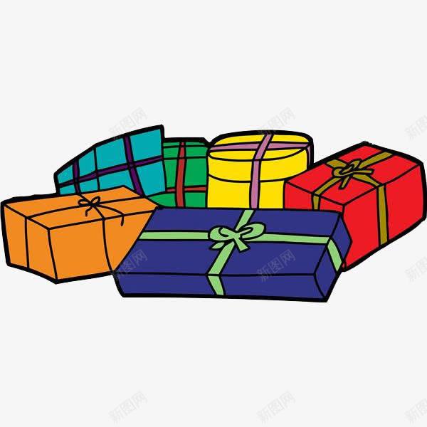 一堆礼物png免抠素材_88icon https://88icon.com 卡通 简笔 手绘 礼品盒 黄色的 红色的 送礼