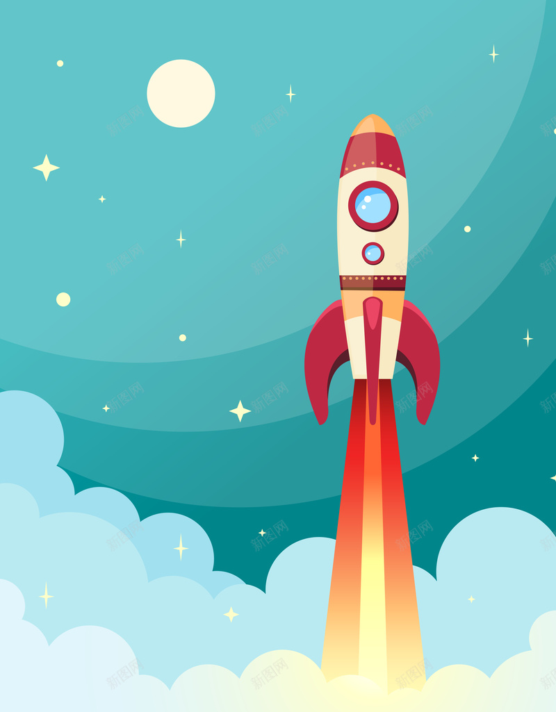 卡通扁平火箭升空手绘航天宇宙背景素材eps设计背景_88icon https://88icon.com 卡通 扁平 火箭 升空 手绘 航天 宇宙 背景 素材