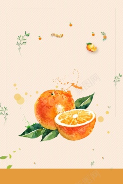 橘子熟了秋季水果背景