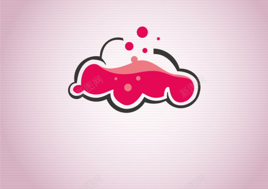 粉色抽象大脑logo背景素材背景