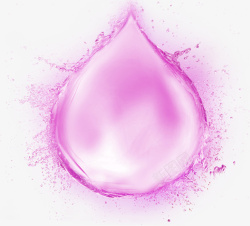 紫色清新水滴效果元素素材