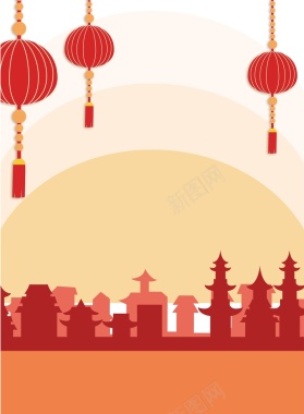 春节喜庆红色贺卡背景素材背景