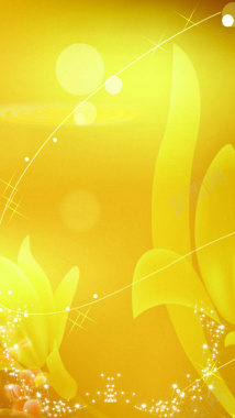 金色花纹闪光企业广告展览H5背景背景
