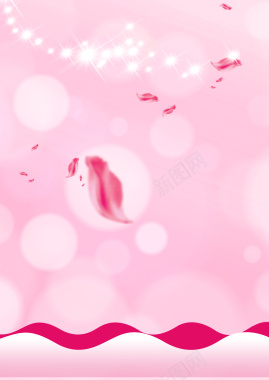 浪漫粉色花瓣背景素材背景