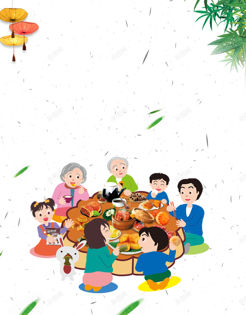 中秋团圆饭展板背景psd设计背景_88icon https://88icon.com 中秋 中秋团圆饭 中秋团圆饭展板 卡通 团圆饭 团圆饭展板背景 家人 小清新 展板