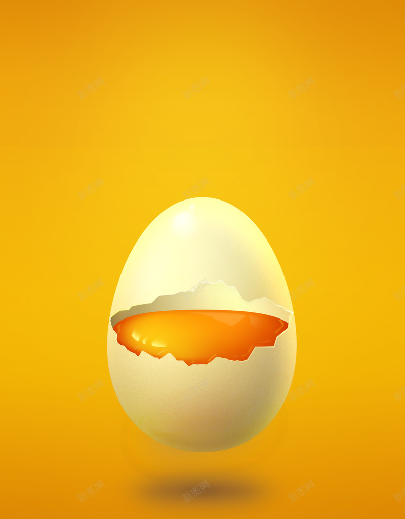 创意鸡蛋黄色背景psd设计背景_88icon https://88icon.com 创意 橙色 食品 鸡蛋 黄色
