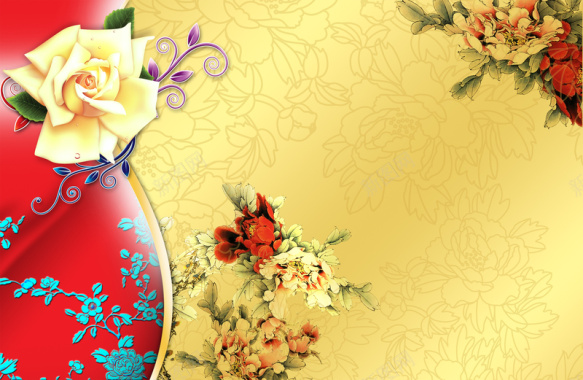 中式大气传统春节礼盒海报背景素材背景