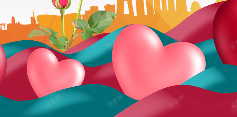 红色花卉H5背景jpg设计背景_88icon https://88icon.com 几何 彩色 扁平 渐变 炫酷 H5背景 光晕 H5 h5