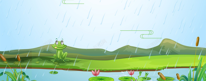 大暑童趣蛙声一片卡通蓝色渐变背景psd设计背景_88icon https://88icon.com 暑假 夏天 大暑节气 卡通儿童 大暑 中国传统节气 文化节日 挂画 挂历 节气海报