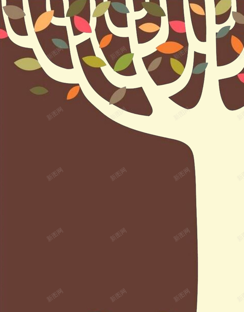 简约插画树背景图jpg设计背景_88icon https://88icon.com 五彩 叶子 手绘 缤纷 落叶 素材 手绘树木 一棵树 创意树 抽象树 卡通树 树木 涂鸦 植物 绿化 卡通 童趣
