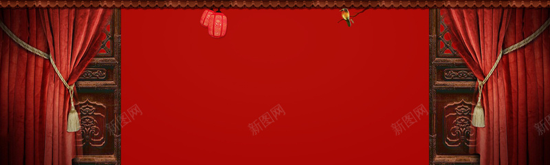 中国风复古红色喜庆背景背景