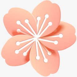 装饰矢量桃花花朵素材素材