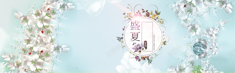 盛夏新品psd设计背景_88icon https://88icon.com 盛夏新品 花瓣 花藤 灰色 女装banner 小清新背景 海报banner 文艺 小清新 简约