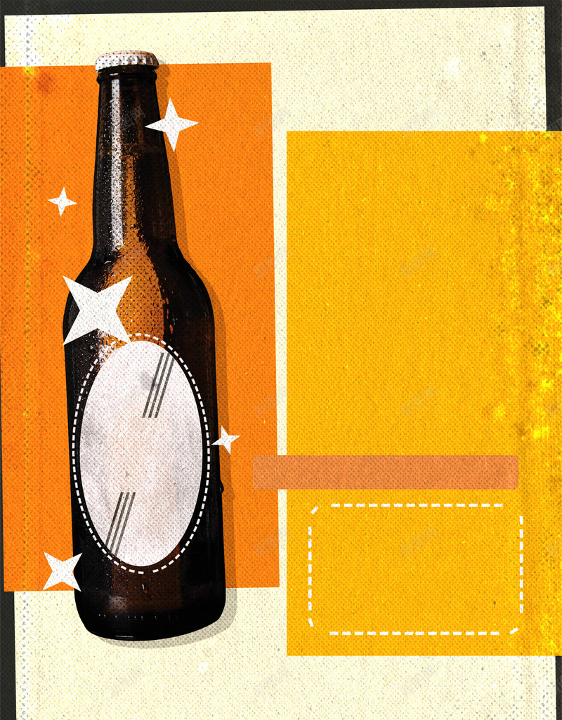 啤酒派对狂欢海报背景psd设计背景_88icon https://88icon.com 啤酒 橙色 派对 酒瓶 黄色 清新 扁平 海报 背景